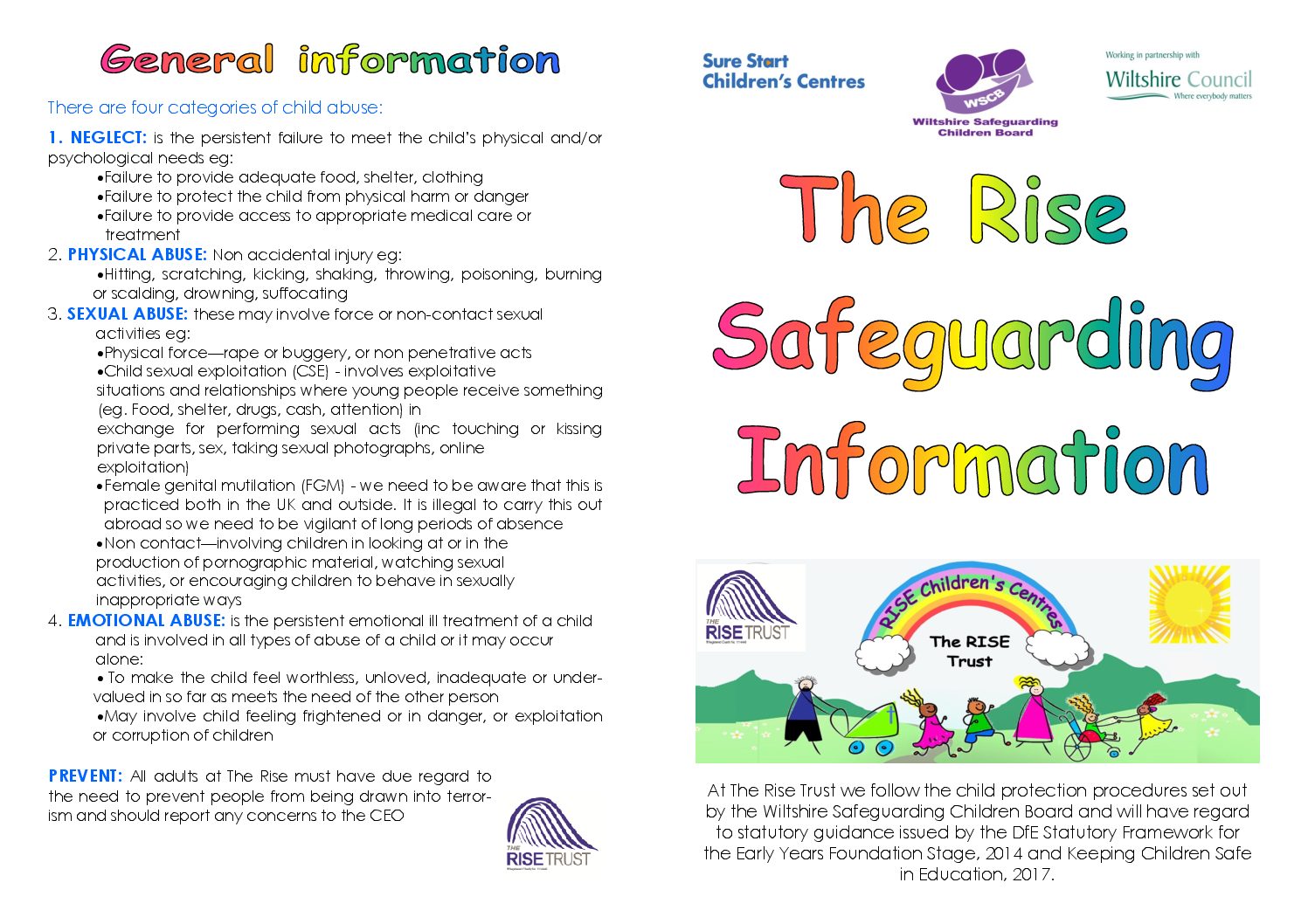 Safeguarding Leaflet 2018 The Rise Trust Chippenham And North Wiltshire